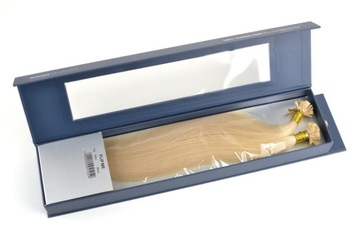 WŁOSY NATURALNE pasma KERATYNA 60cm 70g SILVER