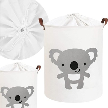 KOSZ NA ZABAWKI ZAMYKANY ZE ŚCIĄGACZEM ORGANIZER SKŁADANY KOALA XL