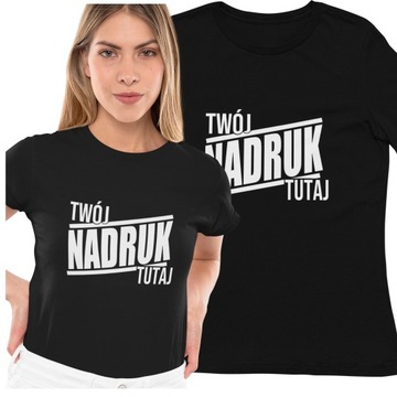 DAMSKI T-SHIRT KOSZULKA WŁASNYM NADRUKIEM ZDJĘCIEM