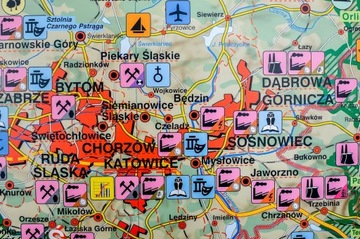 ГЕОГРАФИЧЕСКАЯ НАСТЕННАЯ КАРТА СИЛЕЗИИ НОВАЯ ЭРА