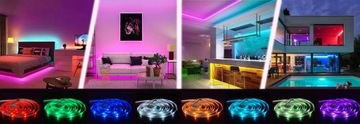 Набор цветных светодиодных лент RGB длиной 6 м Bluetooth МОБИЛЬНОЕ ПРИЛОЖЕНИЕ МУЗЫКА + пульт дистанционного управления