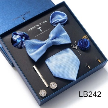 Darmowa wysyłka męski krawat zestaw luksusowe pudełko upominkowe kra~54290