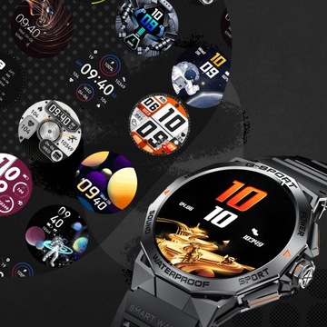 SMARTWATCH ZEGAREK MĘSKI MENU POLSKIE SPORT PULS ROZMOWY SMART WATCH AMOLED