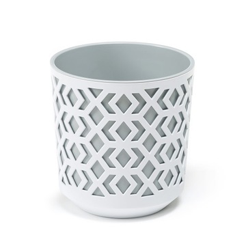 Цветочный горшок Ламела AZTEK, диаметр 25,5 см цвет ЧЕРНЫЙ + ЗОЛОТО