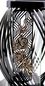 СОВРЕМЕННЫЙ БОЛЬШОЙ ЛЕНТОЧНЫЙ ФОНАРЬ, красивый световой эффект с золотой РОЗОЙ.