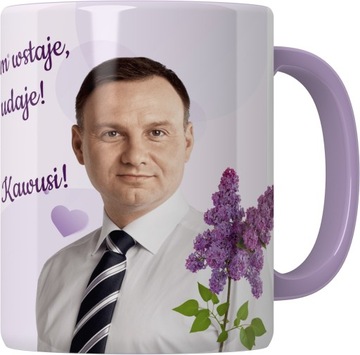 KUBEK NA DZIEŃ KOBIET MATKI PREZENT URODZINY ŚWIĘTA ŚLUB DUDA fioletowy