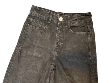 Spodnie damskie Zara M czarne jeansy szerokie