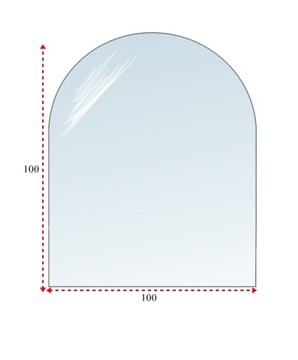 PODSTAWA SZKLANA POD PIEC KOMINEK SZKŁO 100x100