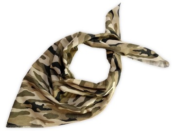 Khaki Trójkątna Apaszka bawełniana Chusta Chustka Szalik Bandanka 70 cm