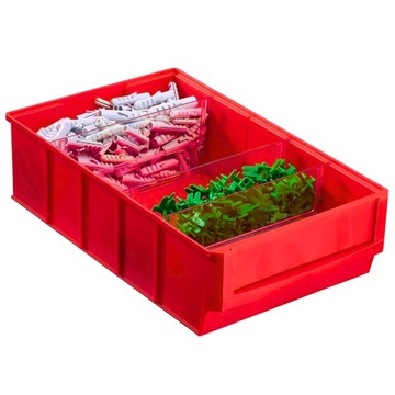Pojemnik magazynowy czerwony- 185x300x81 mm