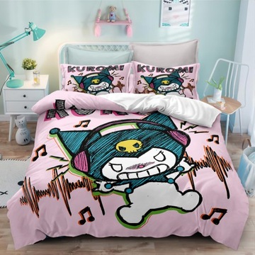 Sanrio Kuromi 3D KOMPLET POŚCIELI POSZEWKA 150x200