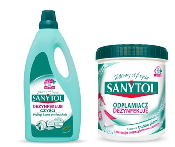 SANYTOL ZESTAW PŁYN EUKALIP 1L+PROSZEK PRANIA 450g