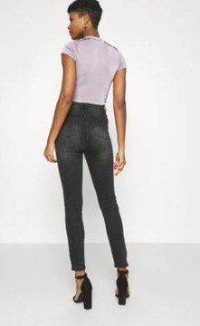 MISSGUIDED JEANSY DAMSKIE SINNER CZARNE 38R 1BEB