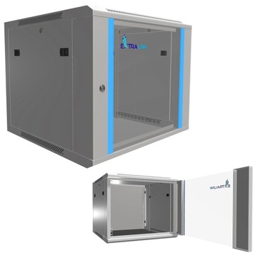 Szafa rack montowana na ścianie 9U 600x600 Szara