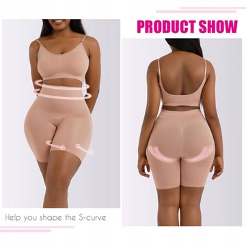 Kombinezon modelujący Plus Size, Black Set,XXXL