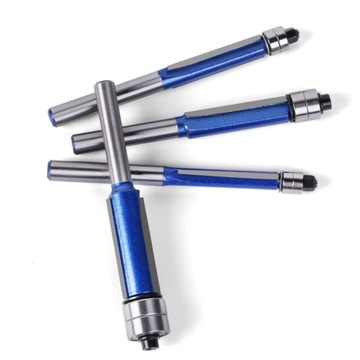 4 sztuki frezu frezującego prostego z łożyskiem do drewna wyrównujący trzpień 6 mm