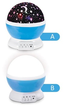ЗВЕЗДНЫЙ СВЕТОДИОДНЫЙ ПРОЕКТОР ВРАЩАЮЩИХСЯ ЗВЕЗД + НОЧНАЯ ЛАМПА
