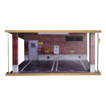 1:18 Diorama Parking Double garage with a wall