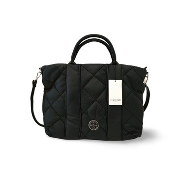 Eva Minge torba shopper czarna pikowana