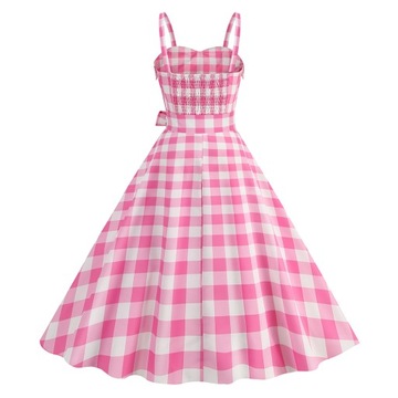 LAPA SZYKOWNA RÓŻOWA SUKIENKA W VINTAGE BARBIE,XXL
