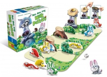 4182 RAZ DWA TRZY WILK PATRZY GRA PLANSZOWA RODZINNA