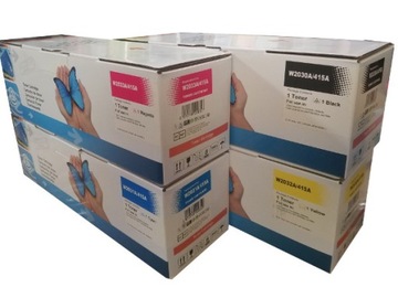 4x Toner do HP 415A, Komplet do HP M454 M455 M479 M480 E45028 E47528 CHIP