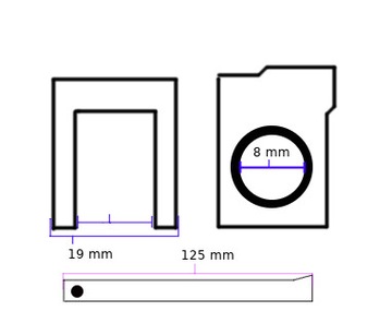BMW F 800 R 1200 S ST GT R - PODNÓŻKI TYŁ kpl