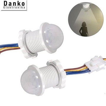 Czujnik Ruchu Sensor wyłącznik PIR 230V 20mm LED