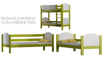 Складная двухъярусная кровать 2в1 URWISEK-L 160x80