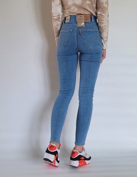 rurki LEVI'S Mile High Super Skinny W25 L30 XS 34 jasne