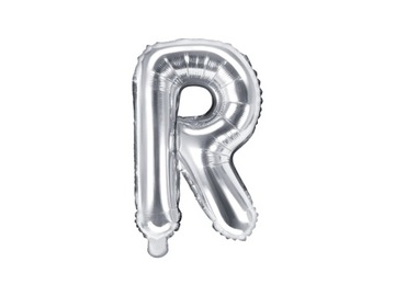 Balon Foliowy Literka Srebrna R Alfabet 35cm