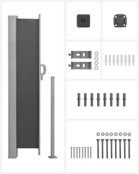 ТЕНТ БОКОВОЙ SOLAR 200x300 ДЫМЧАТЫЙ СЕРЫЙ