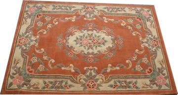 Wełniany dywan Aubusson 150x220 brzoskwiniowy