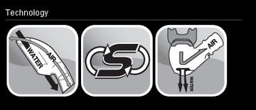 Трубка для дайвинга PLATINA II HYPERDRY транс/синяя