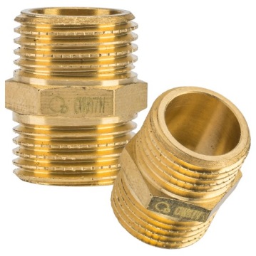 NYPEL MOSIĘŻNY ZŁĄCZKA MOSIĘŻNA RÓWNOPRZELOTOWY Ø 1/2'' CALA DN15 SOLIDNY