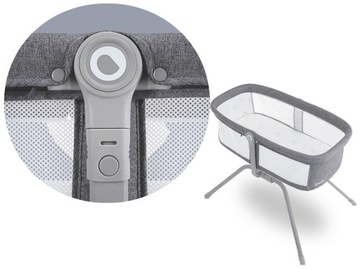 LIONELO Malin Grey Stone детская кроватка с функцией колыбели