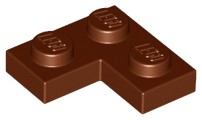 LEGO 2420 Brązowa (reddish) płytka narożna 2x2 2szt