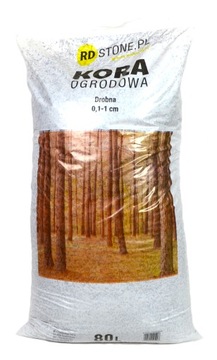 KORA SOSNOWA DROBNA 1-10 mm 80L OGRODOWA przesiewana sortowana