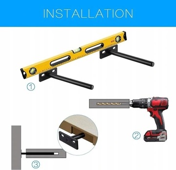 4 невидимых кронштейна для плавающих полок