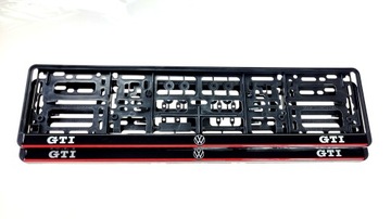 Рамки номерного знака VOLKSWAGEN VW GTI Гель 2 шт.