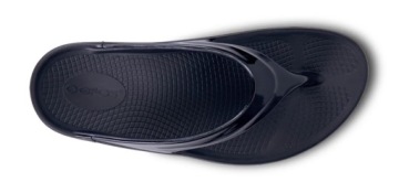 OOFOS OOmega Thong Black 40 восстанавливающие шлепанцы
