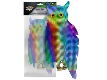 ODSTRASZACZ PTAKÓW SZPAKÓW ŚWIECĄCA ODBLASKOWA HOLOGRAM SOWA