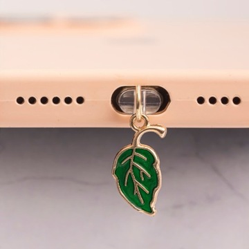 ZATYCZKA ZAŚLEPKA ZAWIESZKA PRZECIW KURZOWI USB-C LIŚĆ I WINOGRONO 2SZT