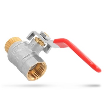 ШАРОВОЙ КРАН 1/2 GWxGZ НИППЕЛЬ ЗАПОРНЫЙ ДЛЯ СОЕДИНЕНИЙ ВОДЯНЫХ ТРУБ GLOKE ЛАТУНЬ