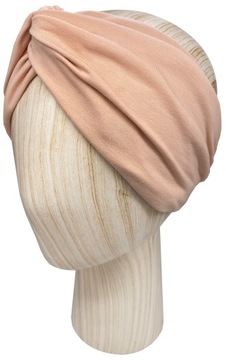 Opaska damska na głowę Turban Twist Biszkopt