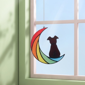 Okno wiszące witrażowe akrylowe Suncatcher barwione
