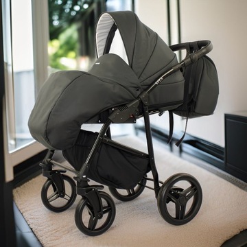 Коляска MOMMO VITA Grey 3в1 + сиденье с адаптерами и аксессуарами