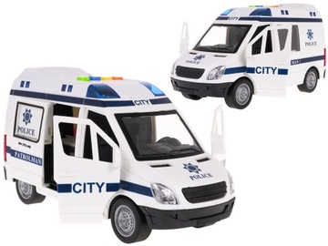 POLICJA radiowóz policyjny z napędem + światła + dźwięki AUTO POLICYJNE