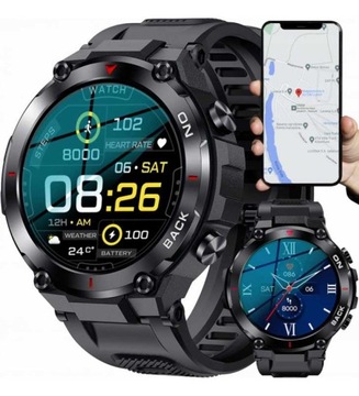 СМАРТ-ЧАСЫ С GPS МУЖСКИЕ ЧАСЫ ПОЛЬСКОЕ МЕНЮ 480 мАч