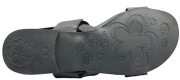 ЧЕРНЫЕ ЭЛЕГАНТНЫЕ САНДАЛИИ НА ПЛОСКОЙ ПЛОСКОЙ ПЛОСКОСТИ S.BARSKI 541-52 37